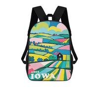 sinyumoney Ames Iowa Landscape School Bags Lightweight Airport College Students Back Pack for Camping Outdoor Adventures And Daily Travel 17inch