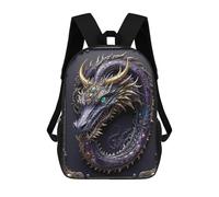 sinyumoney Amethyst Dragon Lord Backpack School Travel College Rucksack Backpacks for Campus Outdoor Travel Sports 17inch