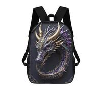 sinyumoney Amethyst Dragon Portrait Backpack School Bag Business Laptop Rucksack Bag Unisex Casual Daypack for School/Work/Travel 17inch