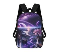 sinyumoney Amethyst River Canyon Backpack School Bag Lightweight Schoolbag Dayback Bookbag College for Girl, Teen Girls 17inch