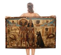 sinyumoney An Ancient Egyptian Scene with Figures And Animals Bathroom Towels Super Soft Feel Goal Design Beach Towel Pool Travel Camping Gym Swim 130cm*80cm