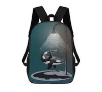 sinyumoney An Ocean Is Coming School Backpack School Bags for Girls Boys Backpack with Pocket Fashion School Bag Kids Backpack 17inch