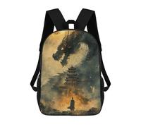 sinyumoney Ancient Chinese Dragon Children's Backpacks School Backpack 3D Printed for Kids Travel Rucksacks Book Bags Kids 17inch School Bag