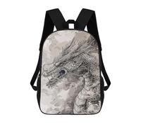 sinyumoney Ancient Dragon Rucksacks 3D Printed Children Backpacks Fashion Casual Daypack Cute Travel Bags Outdoor Casual Daypack for Boy And Girl 17inch
