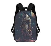 sinyumoney Ancient Egyptian God Statue Art Print School Backpack High Secondary School Bags Casual Backpack for Girl, Teen Girls 17inch