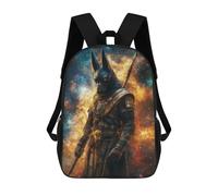 sinyumoney Ancient Egyptian God Statue School Backpack Large School Backpack for Boys for Campus Outdoor Travel Sports 17inch