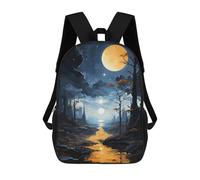 sinyumoney Ancient Natural Kids School Backpack School Bag 3D Printed School Bag for Boys Elementary And Middle School Students 17inch