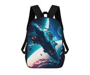 sinyumoney Ancient Spacecraft Backpack with Pocket 3D Printed Backpacks, Travel Rucksacks Book Bags Kids School Bag 17inch