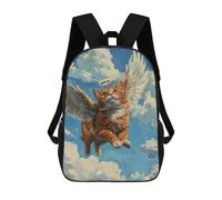 sinyumoney Angel Cat Flying in Sky School Backpack Business Laptop Rucksack Bag Unisex Casual Daypack for Men, Women & Teenage Boys 17inch