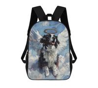 sinyumoney Angel Dog Heaven Painting -2 School Backpack Large School Backpack for Boys for Campus Outdoor Travel Sports 17inch