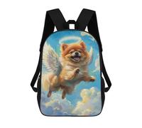 sinyumoney Angel Dog in Heaven-10 School Backpack 3D Printed Children's 17inch Backpacks Bag Bookbag for Kids Boy Girl Book Bags Kids School Bag Travel Rucksacks