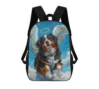 sinyumoney Angel Dog in Heaven Painting 3D Printed Children's School Backpack for Kids Travel Rucksacks Book Bags Kids School Bag 17inch