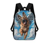 sinyumoney Angel Dog in Sky Backpack School Daypacks Business Backpack Water Resistant Bookbag for Boys/Girls/Teenagers 17inch