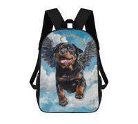 sinyumoney Angel Dog Painting Art Backpack School Water Resistant Travel Backpack Computer Bag - Perfect for Travel, Work And Daily Use 17inch