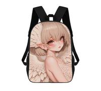 sinyumoney Angel Girl with White Wings Anime Girl Backpack School Daypacks Business Backpack Water Resistant Bookbag for Boys/Girls/Teenagers 17inch