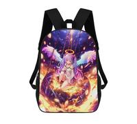 sinyumoney Angel in Flames 3D Printed Children's School Backpack for Kids Travel Rucksacks Book Bags Kids School Bag 17inch