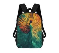 sinyumoney Angel, Mixed Art, Backpack School Daypacks Business Backpack Water Resistant Bookbag for Teenage Girls Boys Women Men 17inch