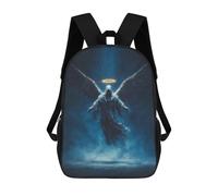 sinyumoney Angel of Light Celestial Guardian 3D Printed 17inch Kids School Bag Rucksacks Children's School Fashion Casual Back Pack High Capacity Travel Book Bags
