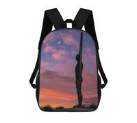sinyumoney Angel of The North Backpack School Rucksack Casual Daypacks School Work Travel Bag for Girl, Teen Girls 17inch