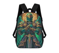sinyumoney Angel Protector Kids School Backpack School Bag 3D Printed School Bag for Boys Elementary And Middle School Students 17inch