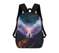 sinyumoney Angel Wings Over Mountains School Bags Daypacks Business Backpack Water Resistant Bookbag for Men, Women & Teenage Boys 17inch