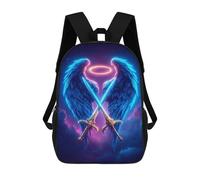 sinyumoney Angel Wings Sword Art Print School Backpack Business Durable Laptop Bag for Camping Outdoor Adventures And Daily Travel 17inch