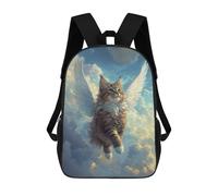 sinyumoney Angelic Cat Majestic Siberian Cat School Bag Bookbag 3D Printed Children's Backpacks for Kids Boy Girl Book Bags Kids School Bag Travel Rucksacks 17inch