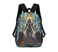 sinyumoney Angelic Figure with Golden Veins Backpack School Bag Work Laptop Backpack Rucksack Bag for Teenage Girls Boys Women Men 17inch