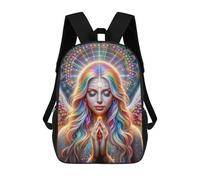 sinyumoney Angelic School Backpack 3D Printed Children's 17inch Backpacks Bag Bookbag for Kids Boy Girl Book Bags Kids School Bag Travel Rucksacks