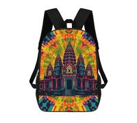 sinyumoney Angkor Wat Art School Backpack Rucksack Casual Daypacks School Work Travel Bag for Camping Outdoor Adventures And Daily Travel 17inch