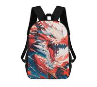 sinyumoney Angry Anime Dragon 3D Printed 17inch School Bag Children's School Backpack Travel Backpacks Casual Fashion Bag for Kids School Students