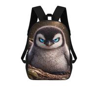 sinyumoney Angry Baby Penguin with Glowing Eyes School Backpack Water Resistant School Bag Business Backpack for Girls Boys Teenage 17inch
