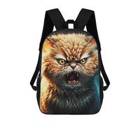 sinyumoney Angry Cat Backpack School Bag Secondary Causal Travel High School Bags - Perfect for Travel, Work And Daily Use 17inch