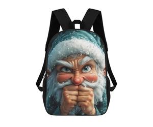 sinyumoney Angry Christmas Elf Funny School Backpack Large Water Resistant Laptop Backpack for Teenage Girls Boys Women Men 17inch