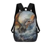 sinyumoney Angry Dragon School Backpack Daypacks Business Backpack Water Resistant Bookbag for Campus Outdoor Travel Sports 17inch
