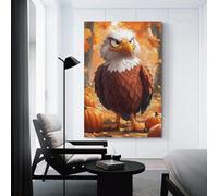 sinyumoney Angry Eagle Illustration Canvas Artwork for Wall Wall Art for Teenage Boys Bedroom Wall Decoration 12x18inch(30x45cm)