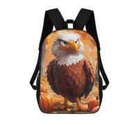 sinyumoney Angry Eagle Illustration School Backpack 3D Printed Children's 17inch Backpacks Bag Bookbag for Kids Boy Girl Book Bags Kids School Bag Travel Rucksacks
