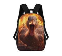 sinyumoney Angry Goose Fire Explosion School Backpack Lightweight Schoolbag Dayback Bookbag College for Teenage Girls Boys Women Men 17inch