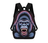 sinyumoney Angry Gorilla Illustration Backpack School Bag Work Business College School for Men/Women 17inch
