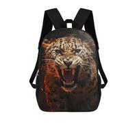 sinyumoney Angry Leopard School Backpack Lightweight Airport College Students Back Pack- Perfect for Travel, Work And Daily Use 17inch