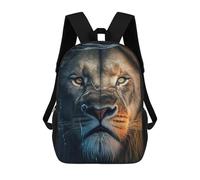sinyumoney Angry Lion Face Underwater Kids Backpack,School Backpack Kids School Bag 3D Printed Cartoon Large Capacity Backpack for Kids Boys And Girls 17inch