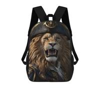 sinyumoney Angry Lion Pirates Backpack School Large School Backpack for Boys - Perfect for Travel, Work And Daily Use 17inch