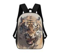sinyumoney Angry Tiger Backpacks Kids Student Schoolbag,3D Printed Backpacks,Elementary And Middle School Students Backpacks for Boys Girls 17inch