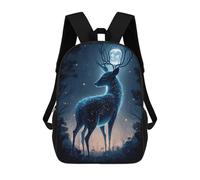 sinyumoney Animal Deer Neon School Backpack Water Resistant Computer Rucksack- Perfect for Travel, Work And Daily Use 17inch