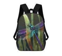 sinyumoney Animal Dragonfly School Backpack 3D Printed School Bags Boys Girls Laptop Backpack for Kids/Students/Adults 17inch