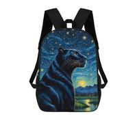 sinyumoney Animal Panther Starry Night School Backpack Travel College Rucksack Backpacks for Campus Outdoor Travel Sports 17inch