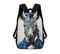 sinyumoney Animal Zebra School Bag Bookbag 3D Printed Children's Backpacks for Kids Boy Girl Book Bags Kids School Bag Travel Rucksacks 17inch