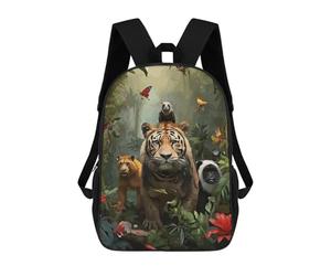 sinyumoney Animals in The Jungle Backpack School Bag Large Water Resistant Laptop Backpack for Teenage Girls Boys Women Men 17inch