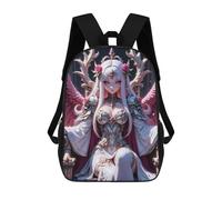 sinyumoney Anime Angel Queen on Throne 17 Inch Backpacks Kids Schoolbag,3D Printed Elementary And Middle School Students Backpacks for Boys Girls