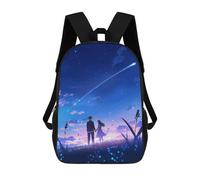 sinyumoney Anime Couple Under Shooting Stars Backpack School Secondary Causal Travel High School Bags for Campus Outdoor Travel Sports 17inch